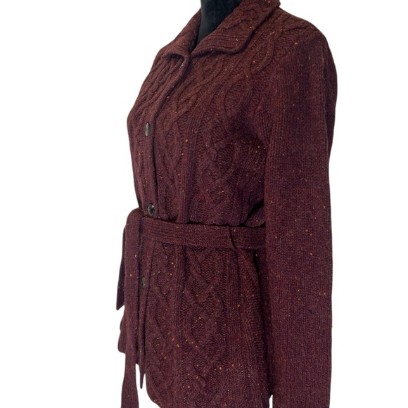 J.Crew Rich Burgundy 100% Wool Sweater Size M - Picture 2 of 9